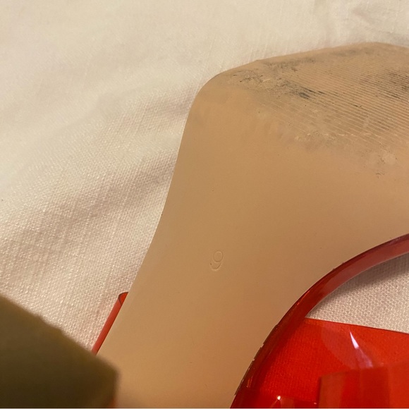 VIVIANLY Clear Pointed Toe Sandals Stiletto Heels Transparent Strap High Heels - Picture 9 of 9